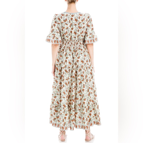 NWT Max Studio Smocked Waist Midi Dress - Picture 3 of 7
